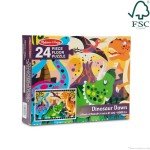 Melissa & Doug Dinosaur Dawn Jumbo Jigsaw Floor Puzzle (24 pcs, 2 x 3 feet) - FSC Certified