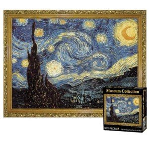 Jigsaw Puzzle 3000 Pieces for Adults, Difficult Challenges Educational Toys Family Fun Games for Relax and Create 45.27 x 32.28 inches (Starry Night)