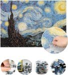 Jigsaw Puzzle 3000 Pieces for Adults, Difficult Challenges Educational Toys Family Fun Games for Relax and Create 45.27 x 32.28 inches (Starry Night)