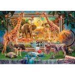 Educa - Savanna Coming to Life- 4000 Piece Jigsaw Puzzle - Puzzle Glue Included - Completed Image Measures 53.5" x 37.75" - Ages 14+ (19285)