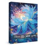 Blue Iris Flower Puzzle 1000 Piece for Adults, Fantasy Floral Plant Jigsaw Puzzle, Colorful Starry Night Puzzle