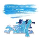 Blue Iris Flower Puzzle 1000 Piece for Adults, Fantasy Floral Plant Jigsaw Puzzle, Colorful Starry Night Puzzle