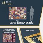 Trefl 13500 Piece Jigsaw Puzzle Golden Age of Disney Prime 78"x54" Large Jigsaw, BIO, ECO, Collage with Disney Characters, Creative Fun for Adults and Children from 12 Years Old