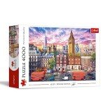 Trefl Walking Around London 4000 Piece Jigsaw Puzzle Red 54"x38" Print, DIY, Great Britain, England, Creative Fun, Classic Puzzle for Adults and Children from 12 Years Old