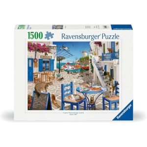 Ravensburger Cats of Mykonos 1500 Piece Jigsaw Puzzle | Great Group Activity | Renowned Brand | FSC-Certified Material