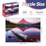 2000 Piece Jigsaw Puzzle for Adults – Glacier National Park, Redwood Forest & Mountain Landscape – Large Nature Puzzle, Challenging & Eco-Friendly, 39" x 28"