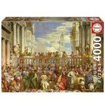 Educa - The Wedding at Cana, Paolo Veronese | 4000 Piece Puzzle for Adults. Measurements: 75.59" x 53.54". Includes Lost Part Service While Supplies Last. from 14 Years Old (19949)