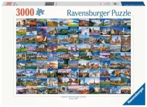 Ravensburger 17080 Beautiful Places of Europe - 3000 Piece Puzzle for Adults, Every Piece is Unique, Softclick Technology Means Pieces Fit Together Perfectly