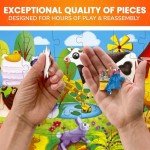 QUOKKA Puzzles for Toddlers 3-5 - 4 x 30 Pieces Puzzles for Kids Ages 2-4 - Animal Learning Jigsaw Puzzles for Kids 4-6 Years Old - Educational Toys for Boy and Girl