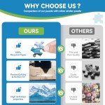 2000 Piece Puzzle for Adults, Blue Mountains and White Clouds Jigsaw Puzzle, Scenic Nature 2000 Pieces, Relaxing and Challenging, 39" x 28"