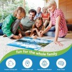 2000 Piece Puzzle for Adults, Blue Mountains and White Clouds Jigsaw Puzzle, Scenic Nature 2000 Pieces, Relaxing and Challenging, 39" x 28"