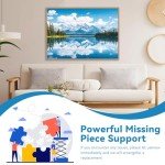 2000 Piece Puzzle for Adults, Blue Mountains and White Clouds Jigsaw Puzzle, Scenic Nature 2000 Pieces, Relaxing and Challenging, 39" x 28"