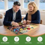 2000 Piece Jigsaw Puzzle for Adults, Magical Butterfly Flying Out of Book, Recycled Thick Cardboard, Lettered Back Guide, Challenging Art Puzzle Gift, 39 x 28 in