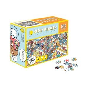 Odd Pieces Mystery Jigsaw Puzzle-1,000 Pcs Mystery Puzzle with Storytelling Comics, Secret Ending-1000 Piece Puzzle for Adults & Kids –19.7'' x 27.6'' Frameable Magic Puzzle Art (Turbo 3000)