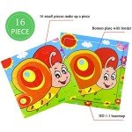 Puzzles for Kids Ages 3-5, 9 Pack Wooden Jigsaw Puzzles for Toddlers Ages 3-5 16 Pieces Preschool Educational Learning Toys Set Animals Puzzles for 3 4 5 Years Old Boys and Girls