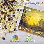 2000 Piece Puzzle,Seaside Boats 2000 Piece Puzzles for Adults,Porto con Villa Medici Puzzles for Adults 2000 Pieces and Up,Claude Gellée Puzzle 2000 Pieces,Port Scene with The Villa Medici Puzzles