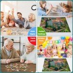 TangMosaic 1000 Piece Puzzle for Adults, Flower House Jigsaw Puzzle, Family Puzzles Game, Interlock Perfectly No Dust, Home Decoration Puzzle, Gift for Valentine Friends Parents Kids