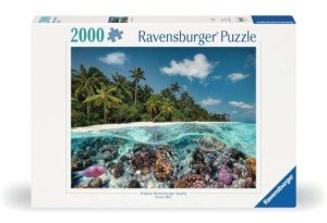 Ravensburger - A Dive in The Maldives - 2000 Piece Jigsaw Puzzle - Stunning Imagery - Beautiful & Intricate - Unique View of an Undersea World - Premium Quality - Puzzles for Adults