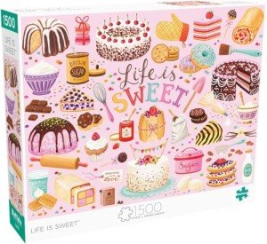 Buffalo Games - Janna Krupinski - Life is Sweet - 1500 Piece Jigsaw Puzzle for Adults -Challenging Puzzle Perfect for Game Nights - Finished Size is 38.50 x 26.50