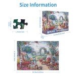 2000 Piece Garden Tea Party Puzzles, Flower Garden Party Puzzles for Adults 2000 Pieces and Up, Puzzle 2000 Pieces, Oil Painting Jigsaw Puzzles Classic Challenging Puzzle for Adults Teens