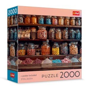 Trefl - Square Box - Jars of Joy, 2000 Piece Jigsaw Puzzle 38"x27" Print, DIY Puzzle, Creative Fun, Classic Jigsaw for Adults and Children from 12 Years Old