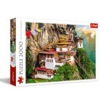 Trefl Tiger's Nest, Bhutan 2000 Piece Jigsaw Puzzle Red 38"x27" Print, DIY Puzzle, Creative Fun, Classic Puzzle for Adults and Children from 15 Years Old