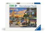 Ravensburger - Romantic City of Paris - 1500 Piece Jigsaw Puzzle - Featuring a Quaint, Old-time City Street and The Eiffel Tower - Frameable - Premium Quality - Puzzles for Adults