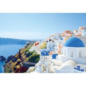 2000 Piece Puzzle for Adults – Challenging Large Jigsaw Puzzle, Scenic Greece Island Landscape Gift, Santorini View Puzzle – Premium Quality – 39 x 28 Inches