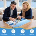2000 Piece Puzzle for Adults – Challenging Large Jigsaw Puzzle, Scenic Greece Island Landscape Gift, Santorini View Puzzle – Premium Quality – 39 x 28 Inches
