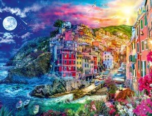 Ravensburger - Cinque Terre - 2000 Piece Jigsaw Puzzle - Featuring The Stunning Seaside Town in Italy - Beautiful, Vibrant Image - Frameable - Premium Quality - Puzzles for Adults
