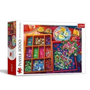 Trefl Evening with Puzzles 3000 Piece Jigsaw Puzzle Red 46"x33" Print, DIY, Creative Fun, Classic Jigsaw for Adults and Children from 15 Years Old