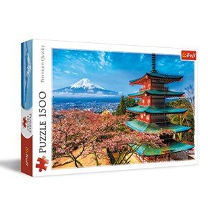Trefl Red 1500 Piece Jigsaw Puzzle Mount Fuji 33"x23" Print, DIY Jigsaw, Creative Fun, Classic Puzzle for Adults and Children from 12 Years Old