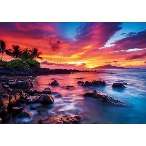 2000 Piece Jigsaw Puzzle for Adults – Maui Island Sunset Over Pacific Ocean, Challenging & Relaxing Puzzle Game, Glossy Recycled Paper, Great for Mindful Play & Gift (39 x 28 in)