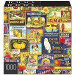 Spin Master Games, 1000-Piece Jigsaw Puzzles 2-Pack, Retro Comics & Fruit Labels, Puzzles for Kids Ages 8 & Up