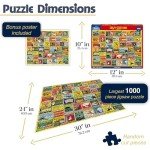 White Mountain Crazy State Laws Funny Puzzles for Adults 1000 Piece Puzzle Fun Unique Collage