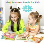 Zeoddler Wooden Puzzles for Toddlers, 8 Pack Animal Jigsaw Puzzles for Kids3-5, 9 Pieces Preschool Learning Activities, Learning & Educational Toys, Gift for Boys, Girls
