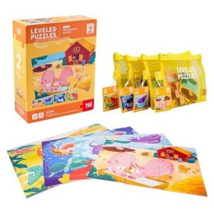 TOI Leveled Puzzles for Kids Aged 2.5 and Up, Toddler Puzzle Preschool Learning Jigsaw Puzzles, Large Pieces Educational Game for Boys Girls, Classic Education Step 2