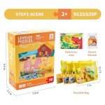 TOI Leveled Puzzles for Kids Aged 2.5 and Up, Toddler Puzzle Preschool Learning Jigsaw Puzzles, Large Pieces Educational Game for Boys Girls, Classic Education Step 2
