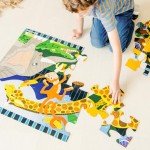 Melissa & Doug Safari Social Jumbo Jigsaw Floor Puzzle (24 pcs, 2 x 3 feet) - FSC Certified