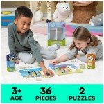 Spin Master Games, 36-Piece Bluey Puzzles 2-Pack, Bluey Toys, Puzzles, for Kids Ages 3 & Up