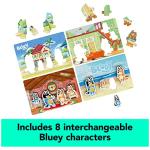 Spin Master Games, Bluey Puzzles 4-Pack, Wooden Jigsaw Puzzles for Preschoolers, 24 Pieces Each, Interchangeable Pieces, Bluey Birthday Gifts, for Kids Ages 3 & Up