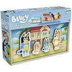 Spin Master Games, Bluey Puzzles 4-Pack, Wooden Jigsaw Puzzles for Preschoolers, 24 Pieces Each, Interchangeable Pieces, Bluey Birthday Gifts, for Kids Ages 3 & Up