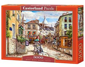 CASTORLAND 3000 Piece Jigsaw Puzzles, Montmartre Sacre Coeur, Puzzle of France, Paris, Adult Puzzles, Castorland C-300518-2