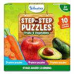 Skillmatics Step by Step Puzzles - 40 Piece Jigsaw & Toddler Puzzles, Montessori Educational Toy for Boys & Girls, Fruits and Vegetables, Travel Friendly, Gifts for Kids Ages 3, 4, 5 and Up