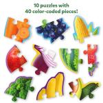 Skillmatics Step by Step Puzzles - 40 Piece Jigsaw & Toddler Puzzles, Montessori Educational Toy for Boys & Girls, Fruits and Vegetables, Travel Friendly, Gifts for Kids Ages 3, 4, 5 and Up