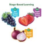 Skillmatics Step by Step Puzzles - 40 Piece Jigsaw & Toddler Puzzles, Montessori Educational Toy for Boys & Girls, Fruits and Vegetables, Travel Friendly, Gifts for Kids Ages 3, 4, 5 and Up