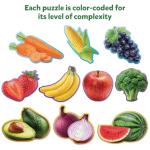 Skillmatics Step by Step Puzzles - 40 Piece Jigsaw & Toddler Puzzles, Montessori Educational Toy for Boys & Girls, Fruits and Vegetables, Travel Friendly, Gifts for Kids Ages 3, 4, 5 and Up