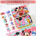 MZZOTOY Puzzles for Kids Ages 4-8, 60 Pieces for Kids Ages 3-5 in a Metal Box Jigsaw Puzzles Girls and Boys Educational Toys Gifts