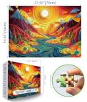 MINIWAN 1000 Piece Jigsaw Puzzle for Adults, Canyon Sunset Landscape Hard Impossible Difficult Challenging Family Puzzle Perfect for Game Nights