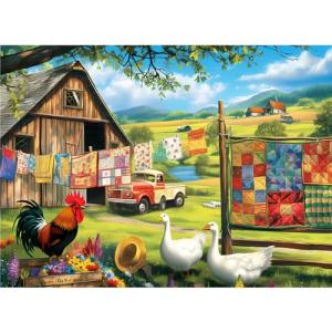 500 Pieces Puzzles for Adult Jigsaw Puzzle 500 Piece Puzzle Children Elderly Puzzle Chicken Duck Farm Puzzle Gift for Mom Dad Family Friend Family Activity Games Home Decor Wall Art 20.5x15IN